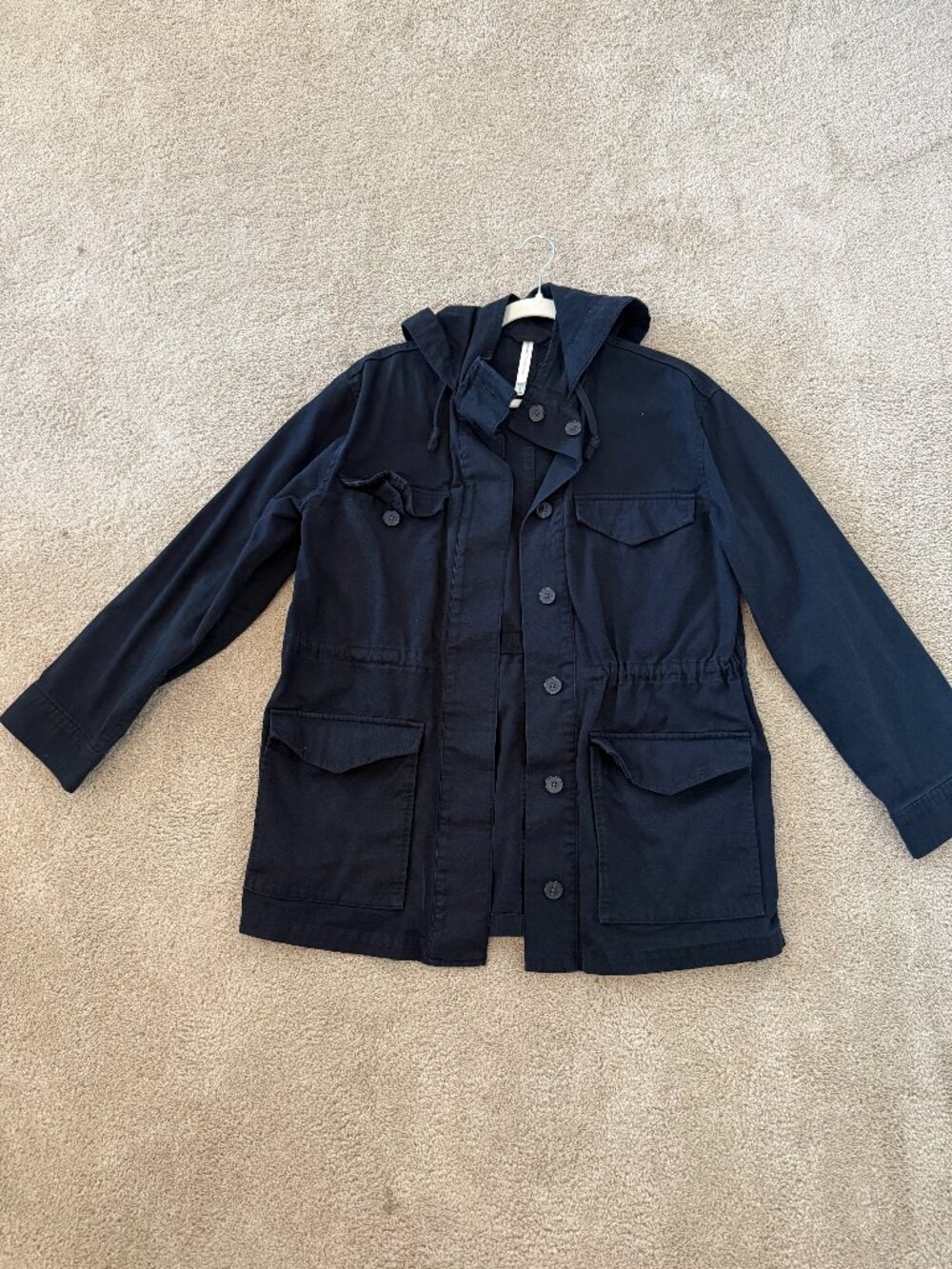 Aritzia Le Group Babaton black Hooded Utility Military Jacket S
